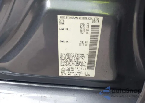 2018 Nissan Altima 2.5 Sr from USA, damaged, VIN 1N4AL3AP8JC187535